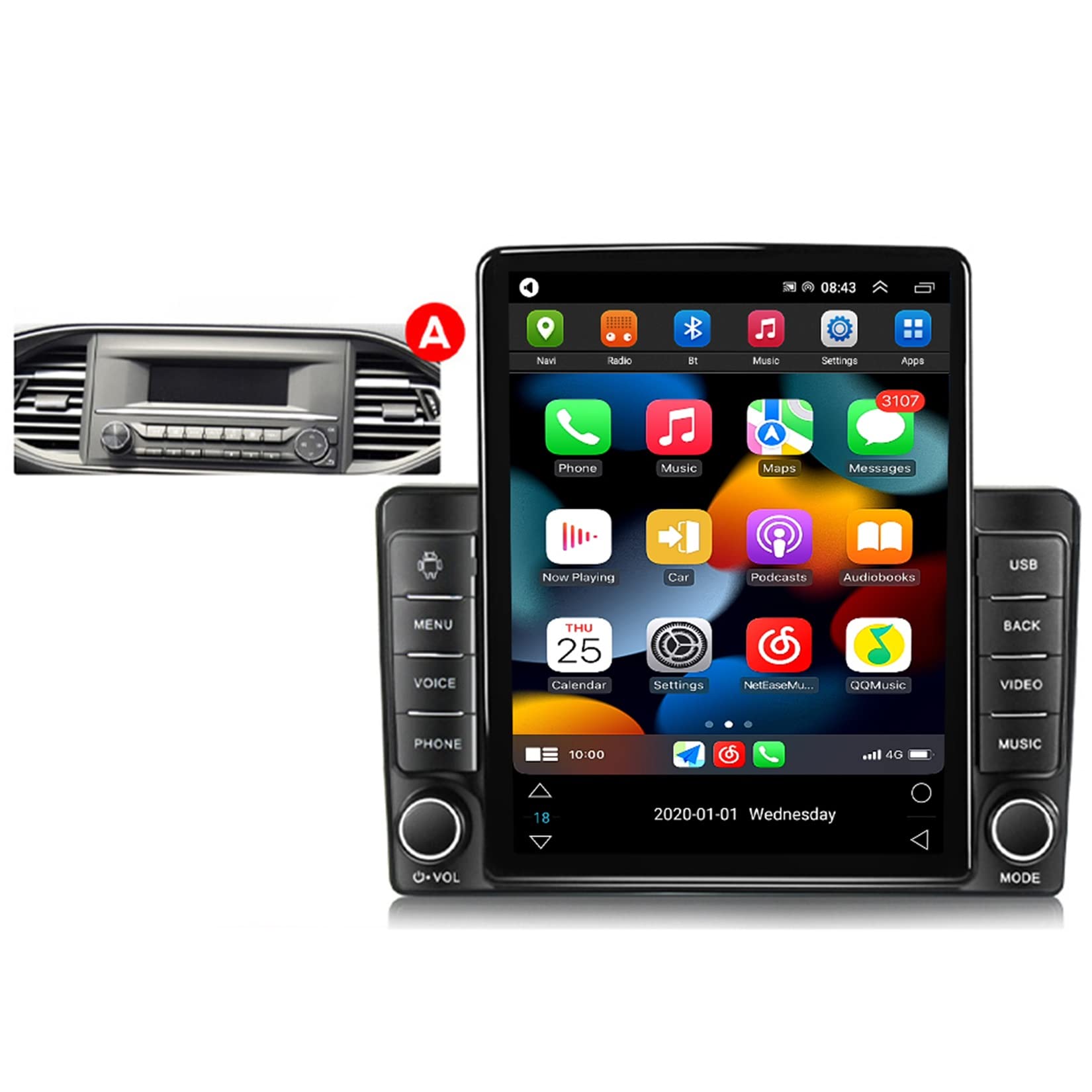 プジョーT9 308ディスプレイモニター本体 PEUGEOT 308に搭載された意欲的なドライビング・インターフェース「i