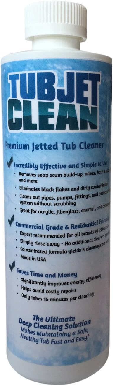Jet Tub Cleanted Cleaner Easy, Safe, Concentrated Self Cleaning Bath and Plumbing System Cleaner for Your Hot , Whirlpool, Spa, or Jacuzzi - (Premium Formula - 8 cleanings per bottle) (1 bottle)