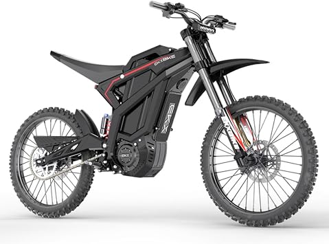 M1 Electric Dirt Bike for Adults, 10KW Mid-Motor Ebike with 72V 50Ah Lithium Battery, 90KM/H Top Speed, 120KM Range, Hydraulic Brakes, Off-Road Suspension Electric Motorcycle for Adults Mountain Bike