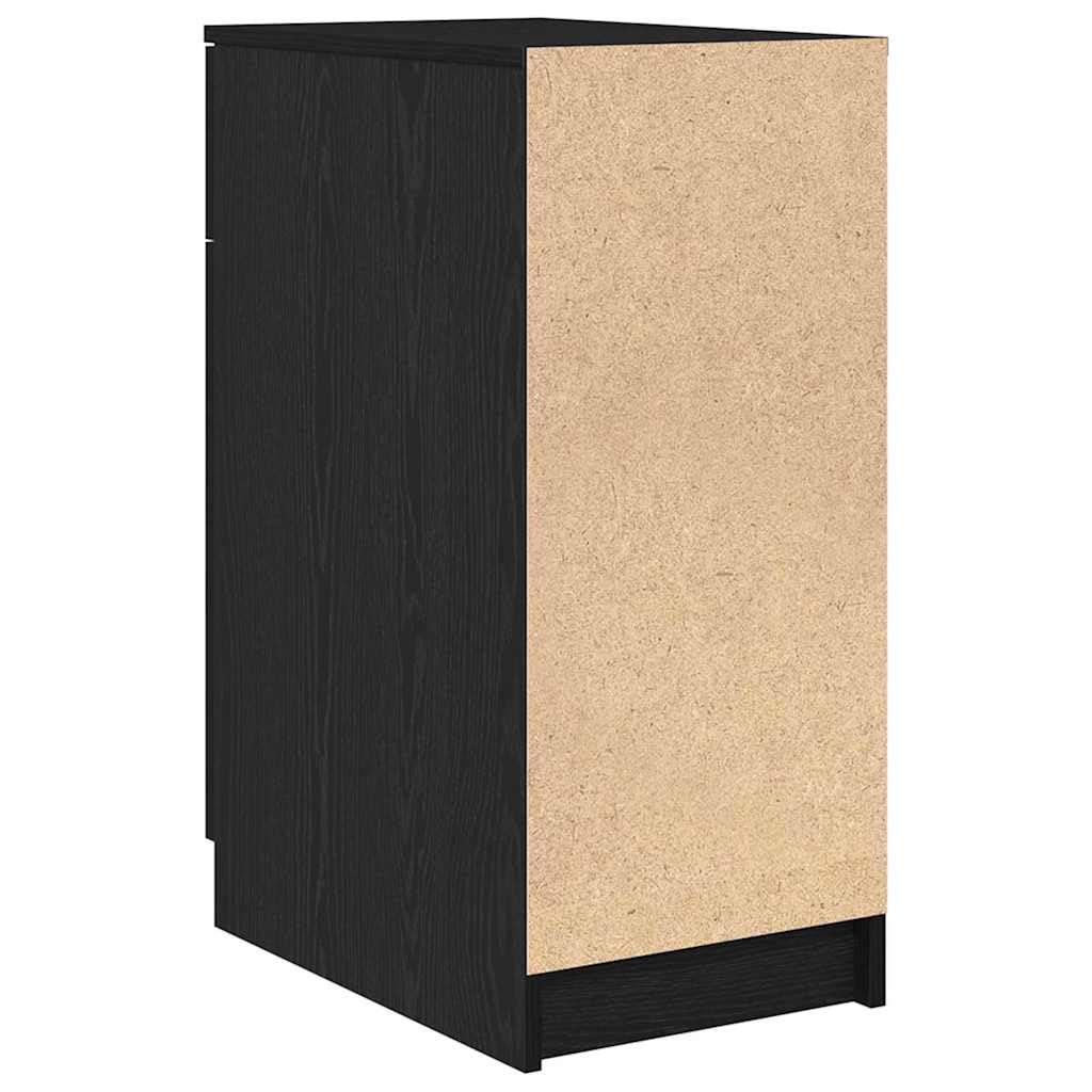 vidaXL Armario de Oficina Roble Negro 33 x 50 x 75 cm, Mueble de salón, Armario Rectangular, Moderno en Madera, práctico para organizar y Decorar el hogar