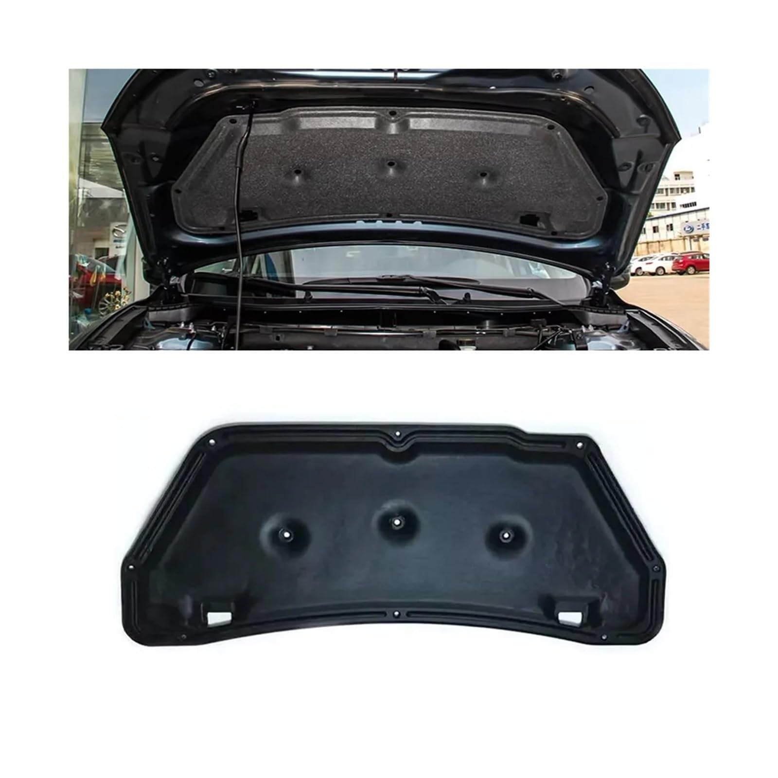 Wuqqxxqcm For 2013-2017 Front Engine Hood Bonnet Insulation Cotton Pad Compatible For Mazda Cx-5 Cx5 2013-2024 Sound Heat Soundproof Heat Insulation Mat(For 2013-2017)