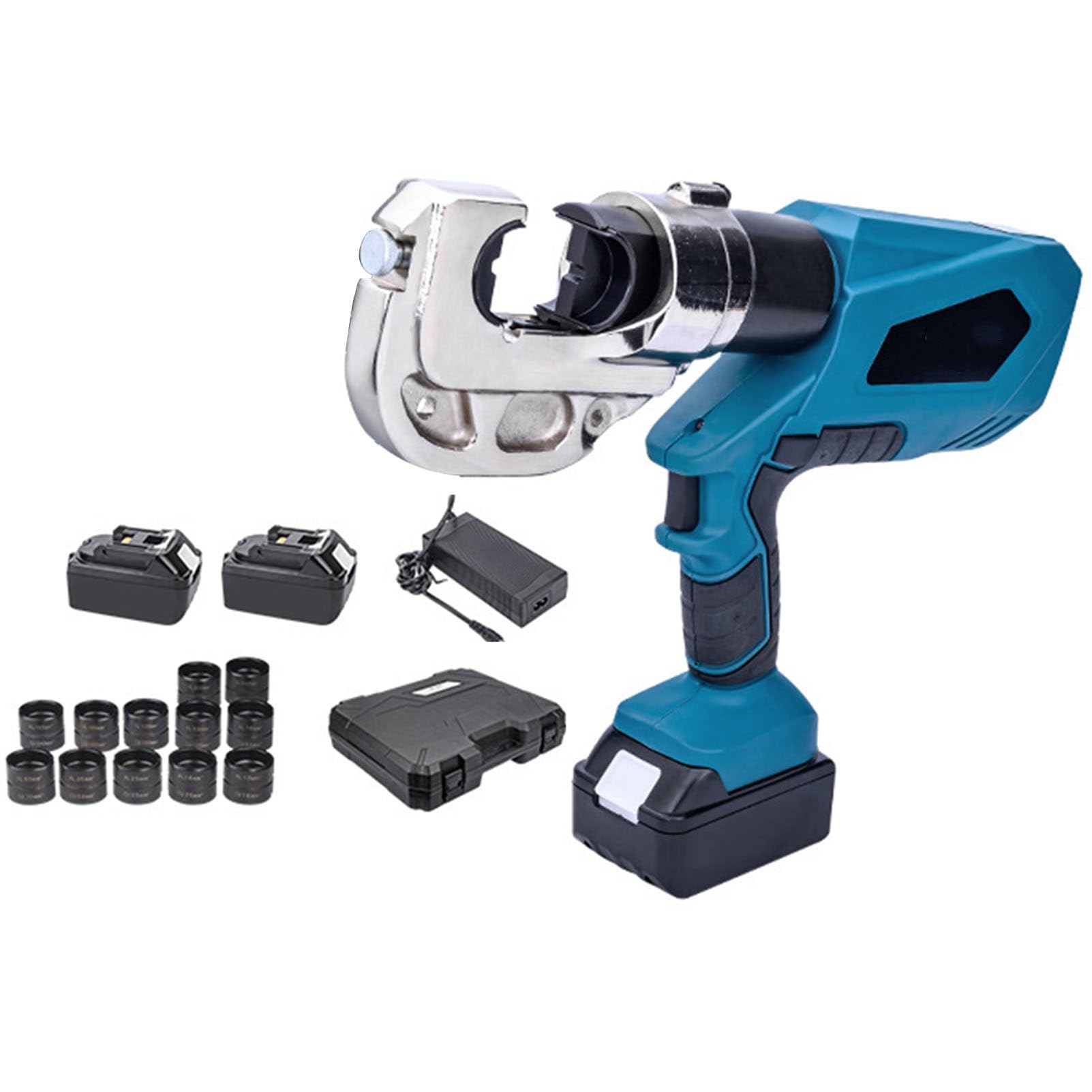 YUZES Hydraulic Crimping Tool 10 Tons, 12 AWG To 2/0 Battery Cable Crimper Tool With 9 Dies - View #2