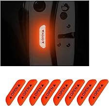 8 PCS Car Door Reflective Safety Stickers, Night Visibility Auto Safety Warning Logos Anti-Collision Protective Strip, Universal Exterior Decor Accessories for Most Cars (Orange)