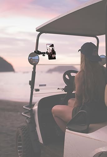 Miniatura 5 de Phone Holder with Clamp for Golf Cart Universal Phone Mount Holder for Bicycle, Wheelchair, Stroller Mic Stand Phone Holder