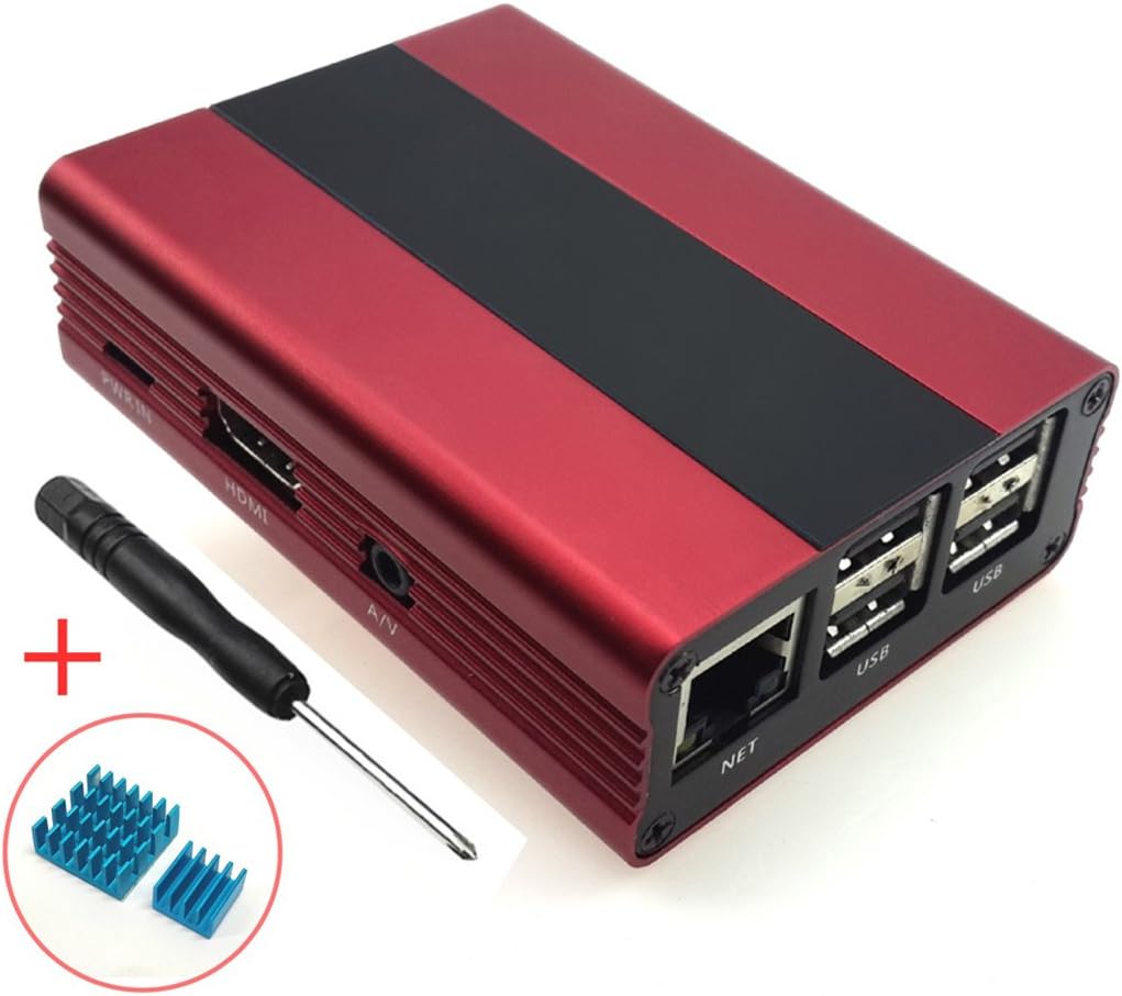 3, 2 and Corkea Raspberry Pi B + Case Rot