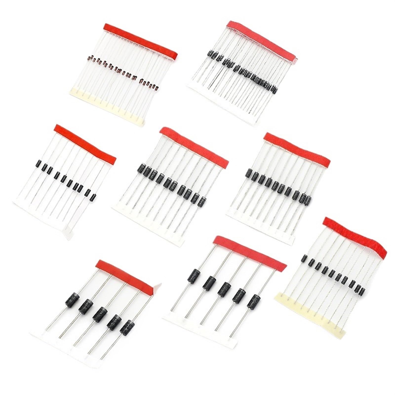 Kit di diodi raddrizzatori a diodo Schottky da 100 pezzi/lotto 1N4148 1N4007 1N5819 1N5399 1N5408 1N5822 FR107 FR207 Diodo a commutazione rapida