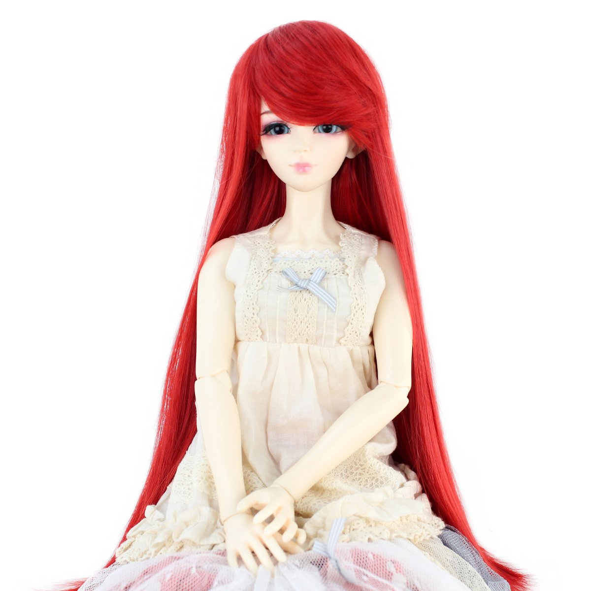 Synthetic Long Straight 8-9 Inch 1/3 BJD Wig MSD DOD Pullip Dollfie Doll Wig Handmade Hair Accessories