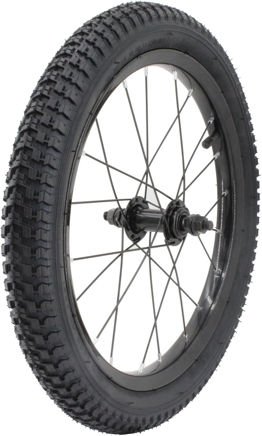 EIRONA 12/16 Kids Bicycle Rear/Front Wheel Replacement – Solid Rubber Tire with Inner Tube, Bike Wheel Assembly, Don't Fit with Huffy