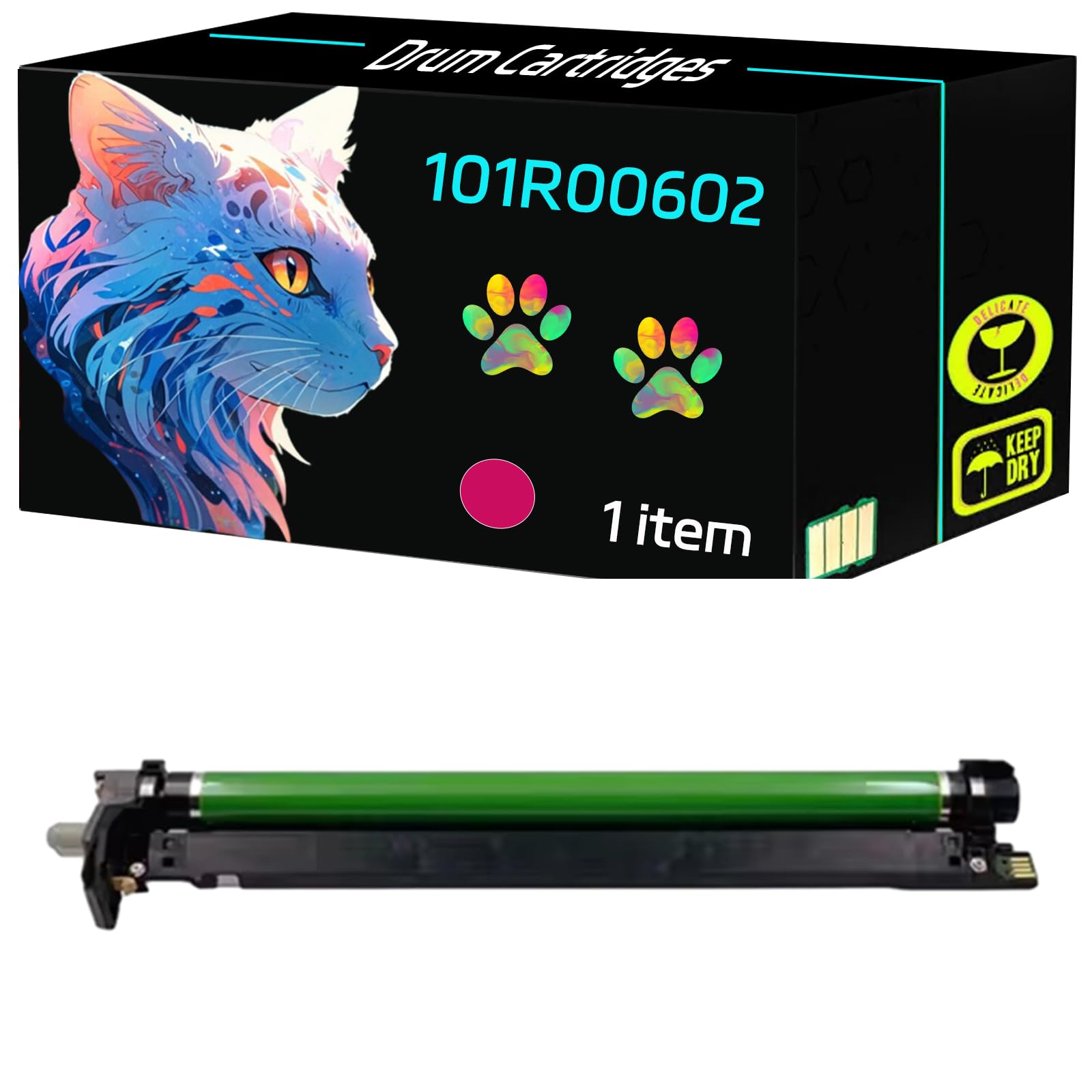 High Yield 101R00602 Drum Cartridges Compatible for Xerox VersaLink C8000 C9000 Printers, Print Clearly (1 Pack Magenta)