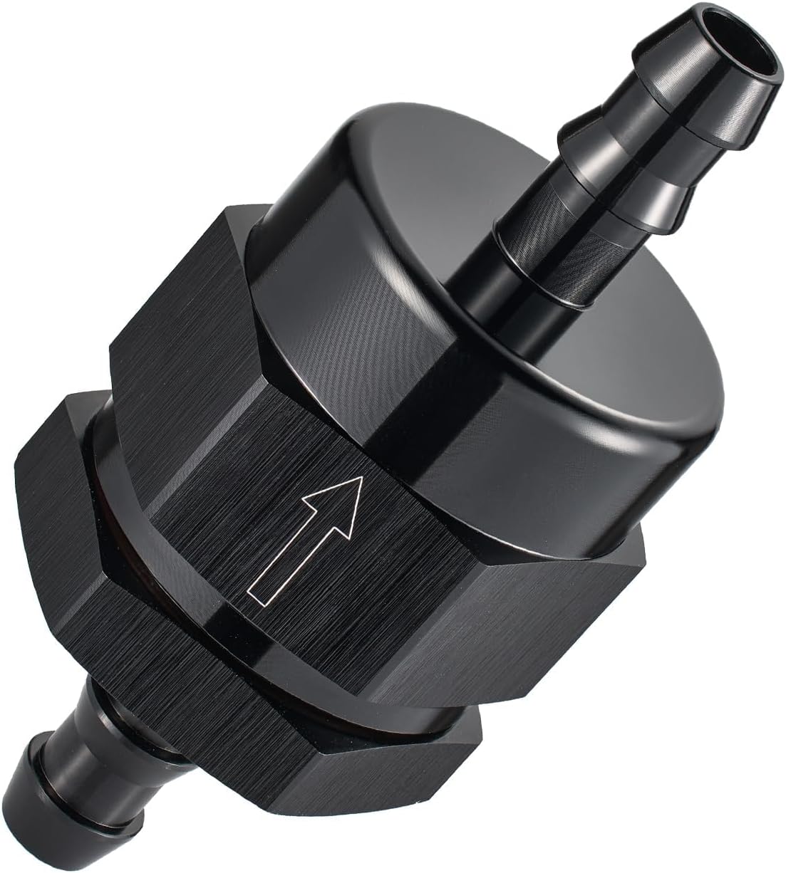 - 5/16" Check Valve, One Way Non-Return Valve Fitting Aluminum Black