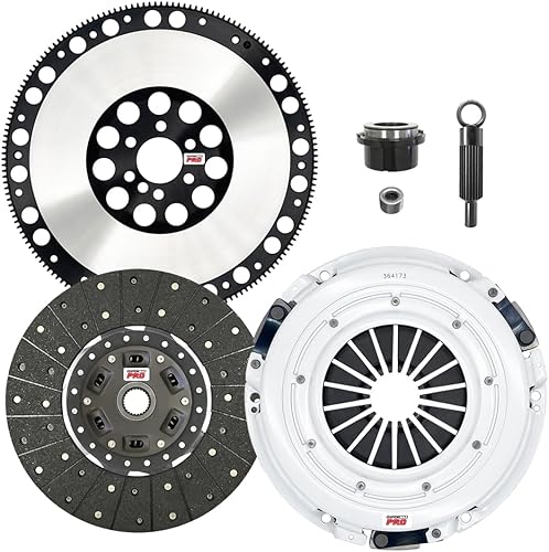 ClutchMaxPRO Performance Stage 2 Kit de embrague con volante cromado con cilindro esclavo compatible con Chevrolet Camaro 98-02 97-04 Corvette 98-02