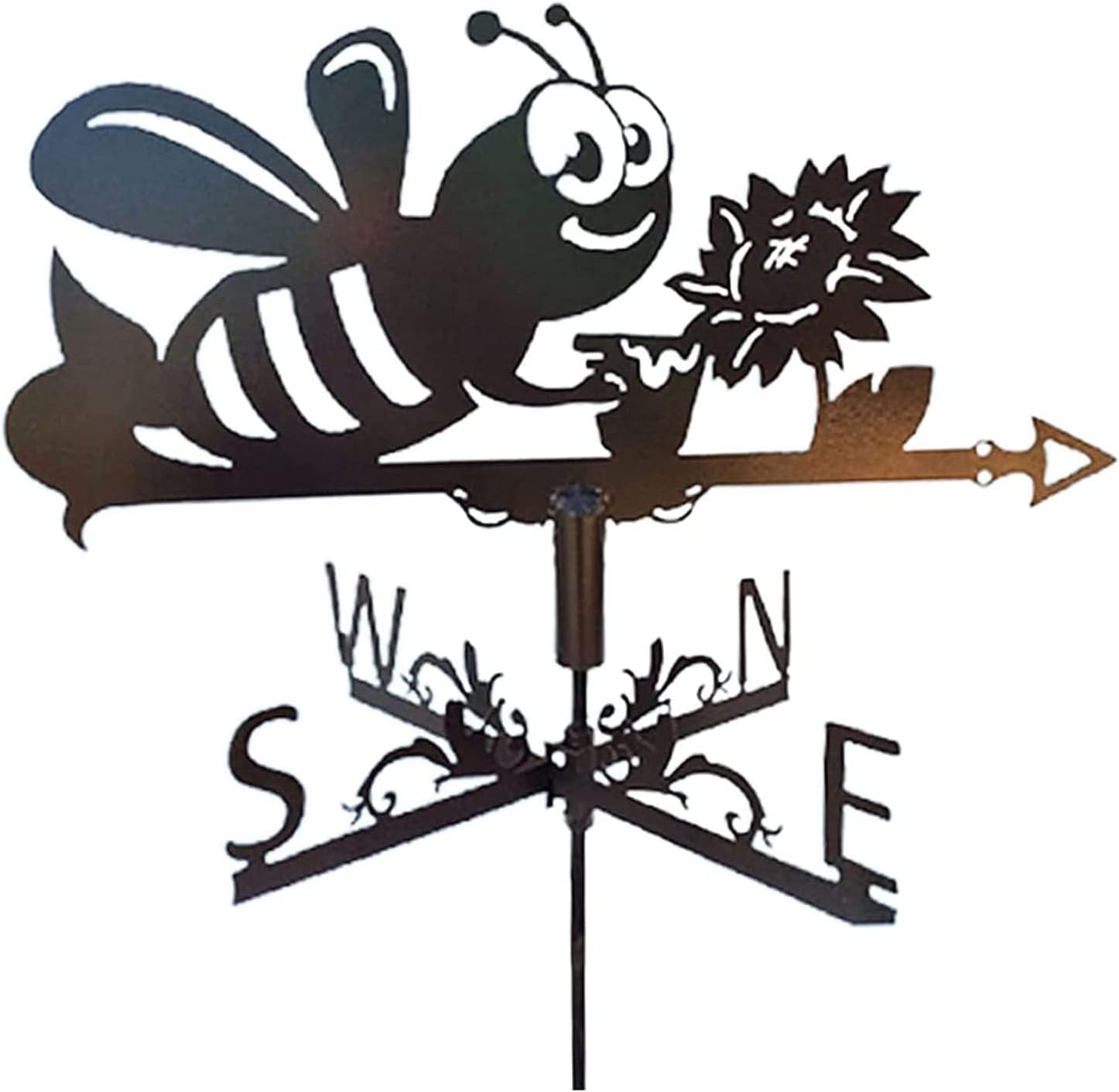 ANCHA Metal Weathervane Bee Weather Vane - Farm Retro Weather Vane Animal Wind Direction Indicator