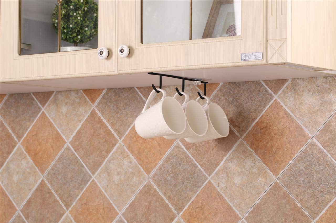 DesignerBox Mokhouder voor onder plank, 304 roestvrij staal met 8 haken, bekerrek onder plank, hangend drogen koffiemokkenhouder, geschikt voor de kast van 2,8 cm of minder (8 haken / 2,8 cm DesignerBox Mokhouder voor onder plank, 304 roestvrij staal met 8 haken, bekerrek onder plank, hangend drogen koffiemokkenhouder, geschikt voor de kast van 2,8 cm of minder (8 haken / 2,8 cm