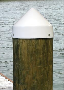 Dockmate Conehead Piling Cap, Seagull Deterrent, 10 in, White