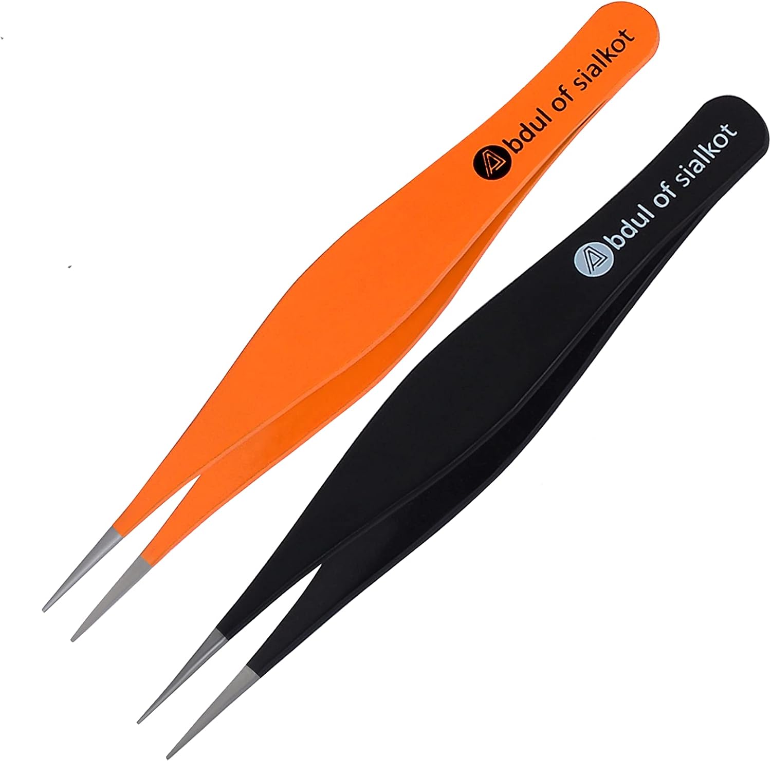 Pointed Tweezers,Needle Nose Tip, Sharp Precision Ingrown Hair, Surgical Pointed for Blackheads & Splinters/Best Tweezers for Eyebrows (Yellow)