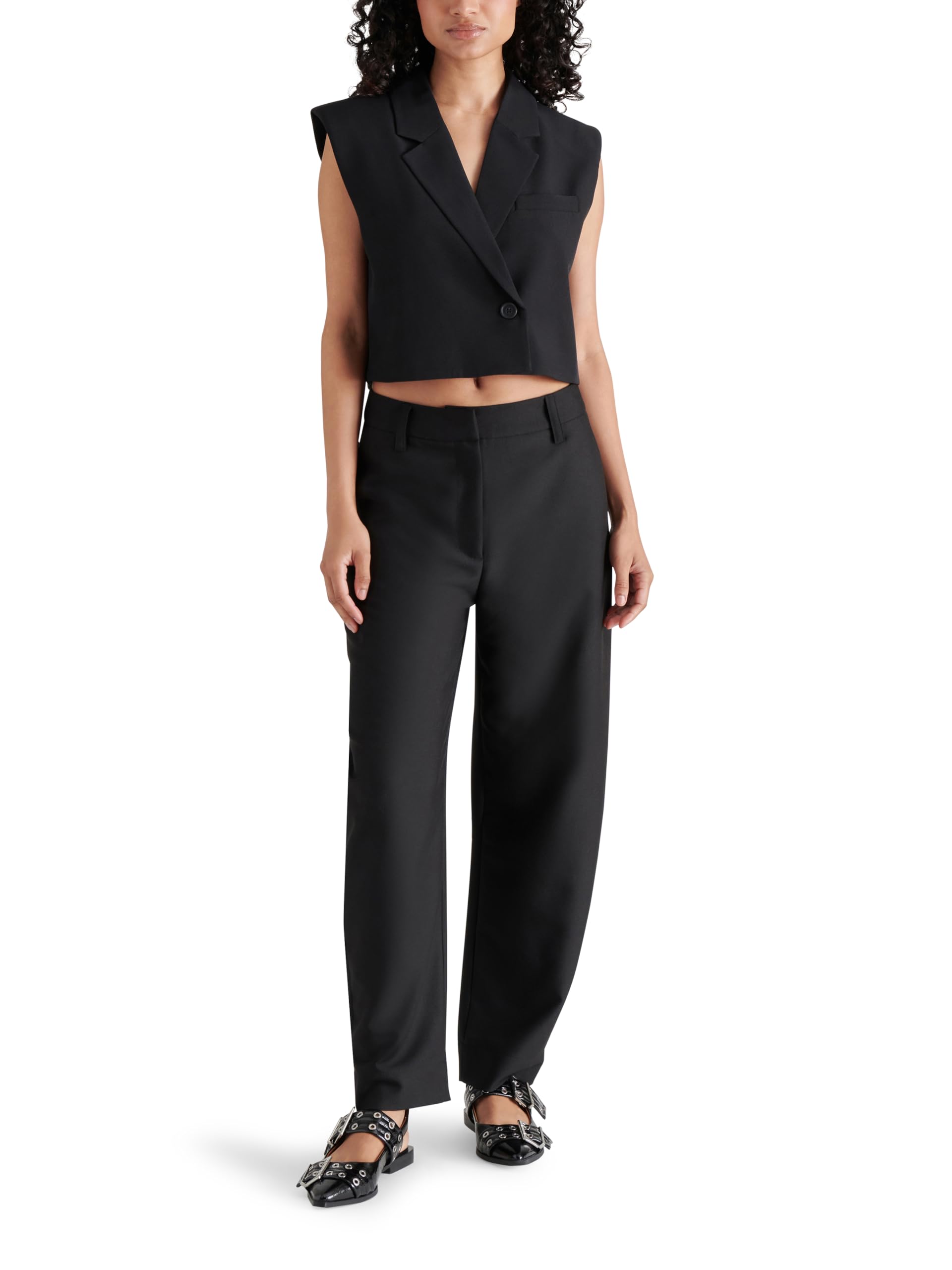 Steve Madden Apparel Amour Vest chaleco de sastre sofisticado para mujer 5