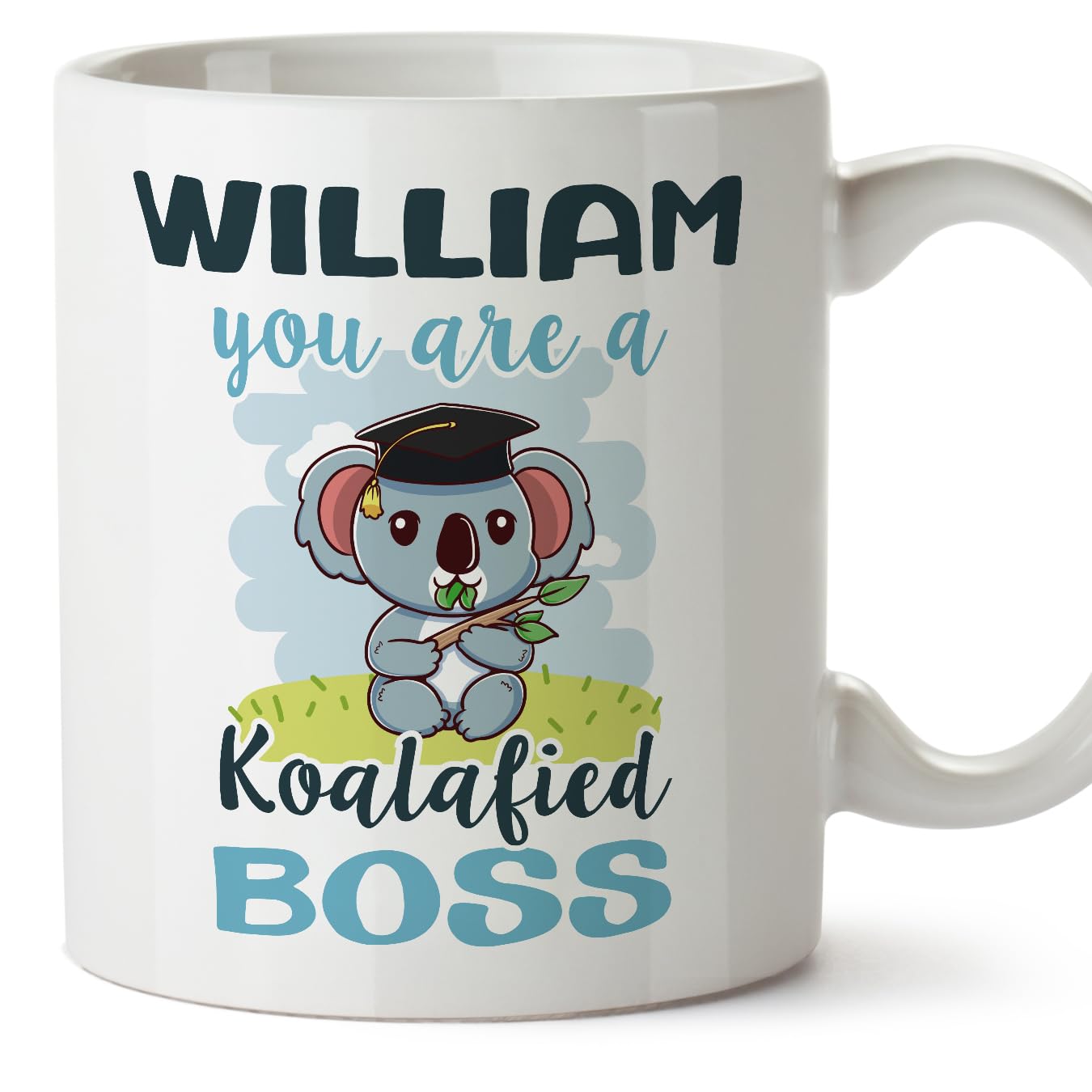 MUGFFINS Personalised Mug for BOSS man - in English - Custom Koalafied - Funny Custom Gift for Colleagues - Ceramic 11oz Mug — image 1