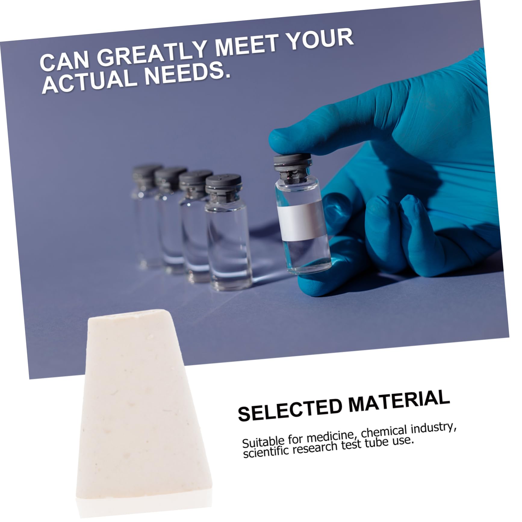 Unomor 100 Pcs Solid Rubber Stoppers for Test Tube Flask Lab Tube Stopper Caps Sealing Plugs