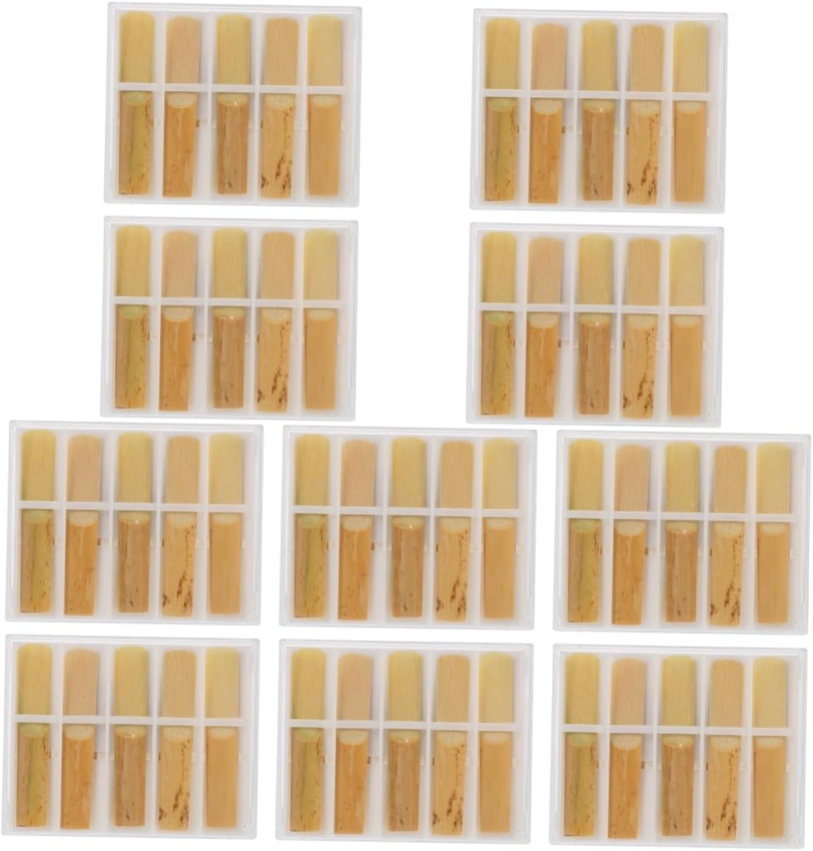Toyvian 50pcs Clarinet Reeds Hardness Traditional Reeds for Beginners Flexible and Accessory for Sound and Rich Tone Easy to Install for Clarinet Players