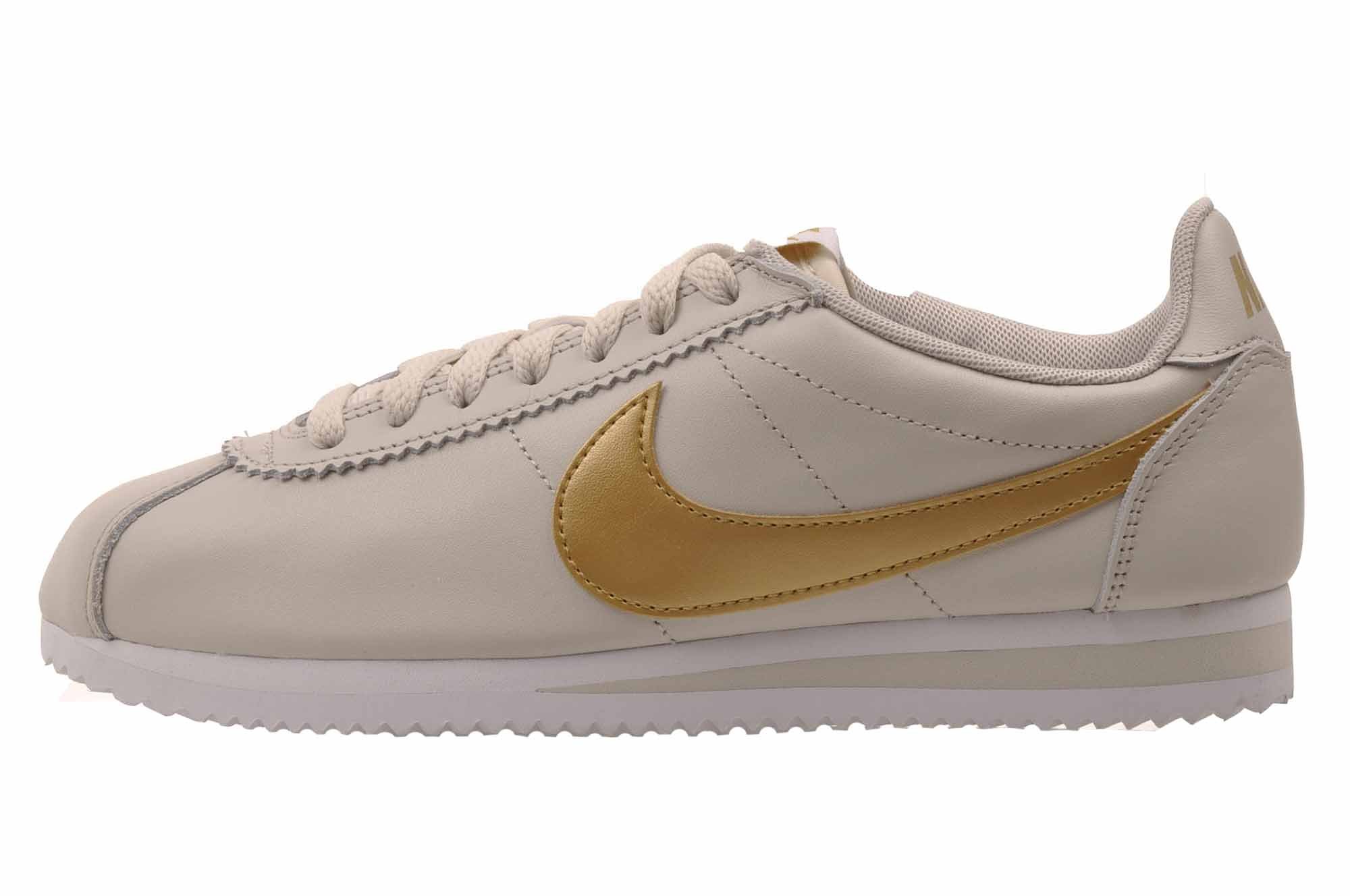 Cortez Classic Cortez Womens White And Gold Nike Womens Wmns