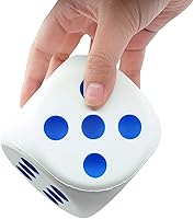Vista 5 de funnysquee Large Dice Stress Ball, 3.1 Inches Foam Dice Squishies Toys for Kids Board Game, to Get Your Lucky Numbers!