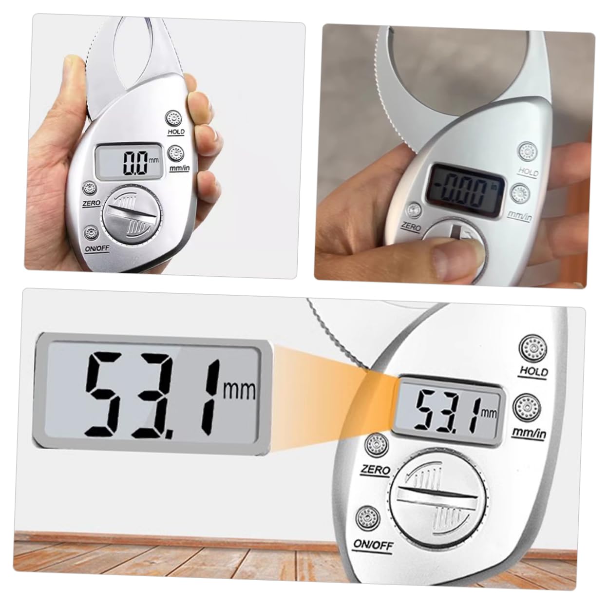 BESTYASH Grasso Percentuale Di Grasso Strumento Di Misurazione Della Plica Cutanea Misuratore Di Grasso Portatili Portatili Tester Grasso Silver Abs