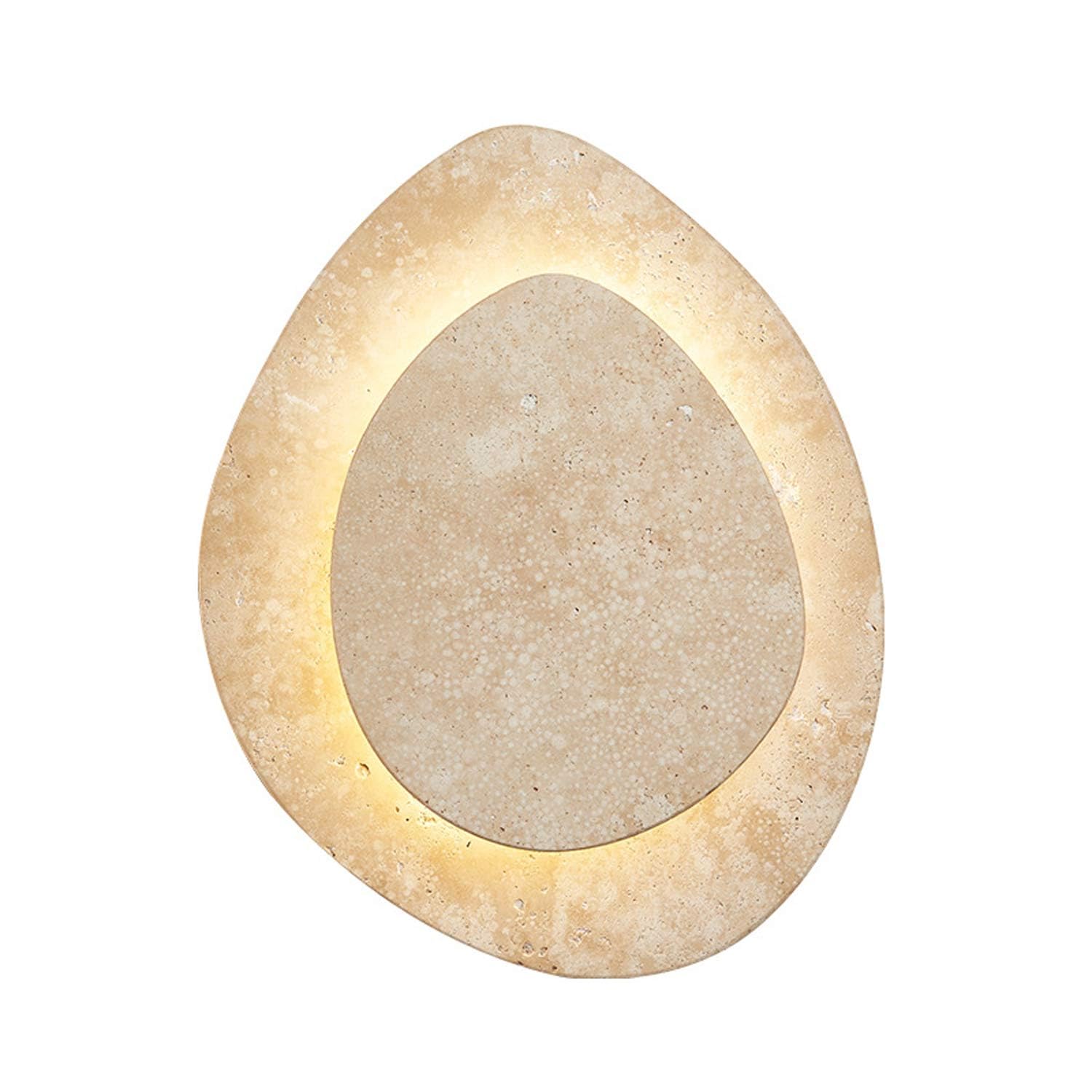 USMJQVZ Modern Nordic Wabi-sabi Natural Travertine Wall Sconce Modern Minimalist LED Creative Design 3000K Cave Stone Sconce Wall Lamp Bedroom Aisle Stairs Living Room Lighting