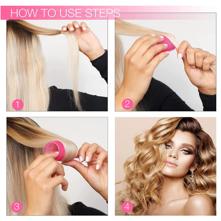 6-Piece Curler Set (Color Random),Large Self-Holding Curler - Image 4