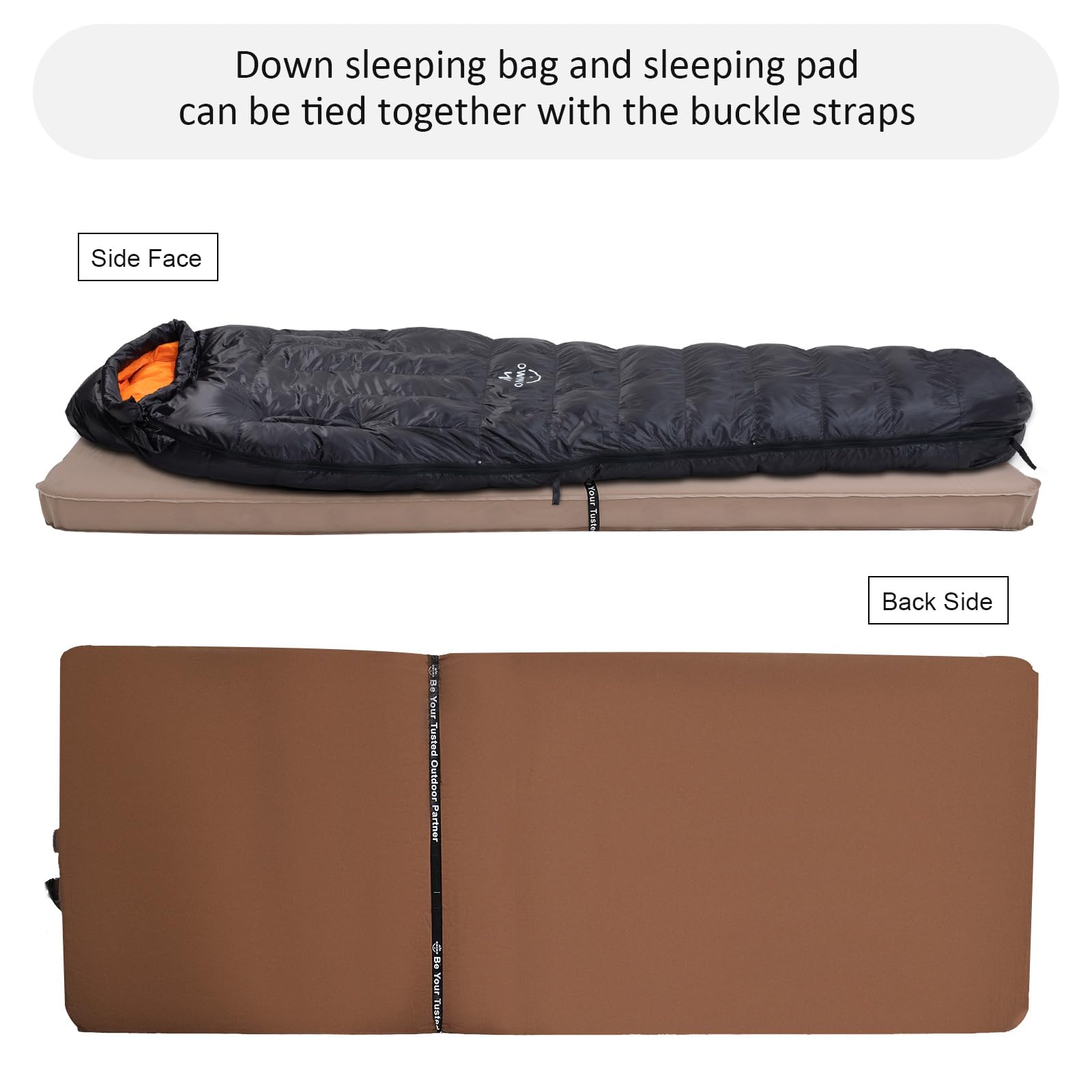 Saco de dormir de plumón de 0 a 20 grados F para adultos, saco de dormir de fibra de 4 estaciones para mochileros, camping, saco de dormir portátil con agujeros para los brazos, se mueve