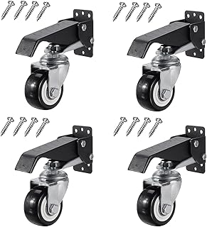Furniture Caster 4 PCS Heavy Duty Caster Wheels Durable Roller Caster Wheels Replacement Safe Rollers Furniture Hardware Desk Chair Baby Crib Wheels Kit Caster Wheels