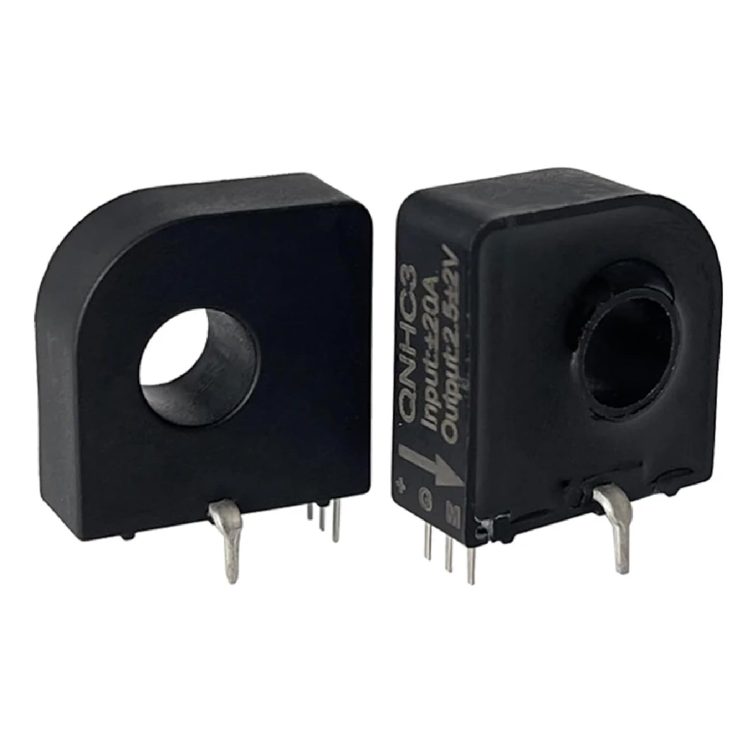 QNHC3 Hall Effect Current Sensor, PCB Mount Current Transformer, 0-100A Input Range, 2.5V±2V Analog Output, DC to 200KHz Bandwidth, 3KV Galvanic Isolation (10A Output 2.5 2V)