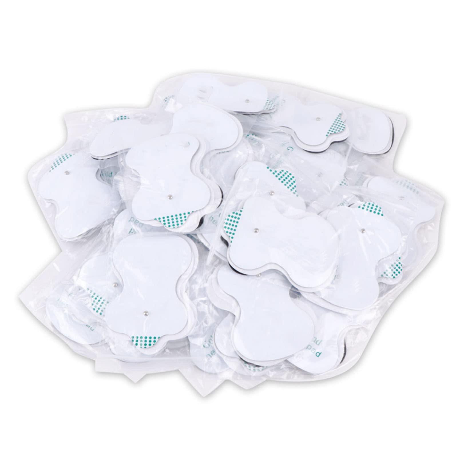 TENS Lot de 50 électrodes réutilisables, pour électrodes thérapeutiques, pour instrument de massage, physiothérapie, masseur corporel