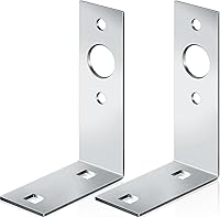 Dunzy 4-Pack Galvanized L-Shape Trailer Tail Light Brackets 4.5x3x1.5 Inch - Rust-Resistant Mounts for Boat Utility Trailers