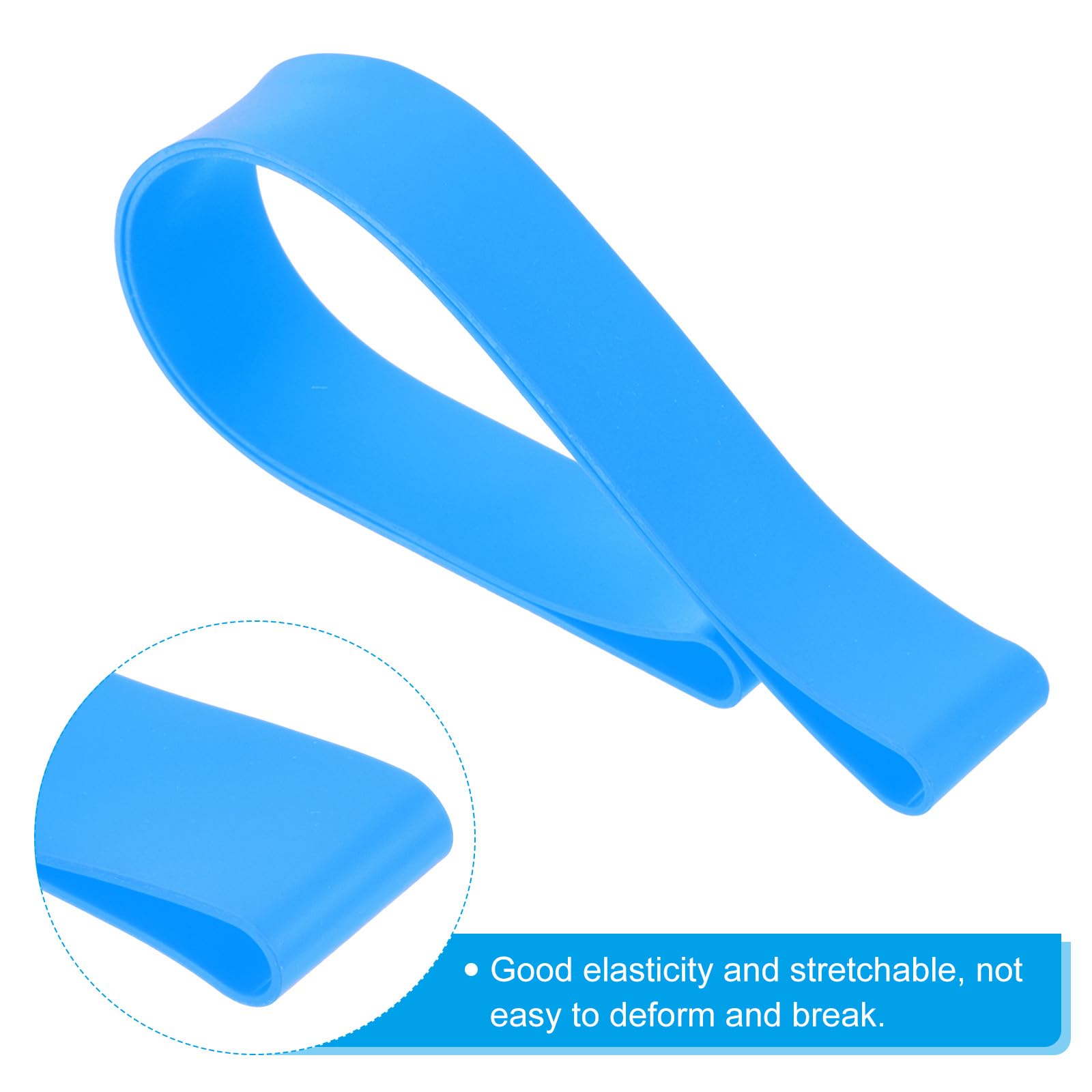 PATIKIL Towel Bands, 8 Pack Elastic Towel Clips Cruise Essentials Windproof Silicone Beach Towel Straps for Beach Pool Cruise Chairs, Sky Blue - Image 3
