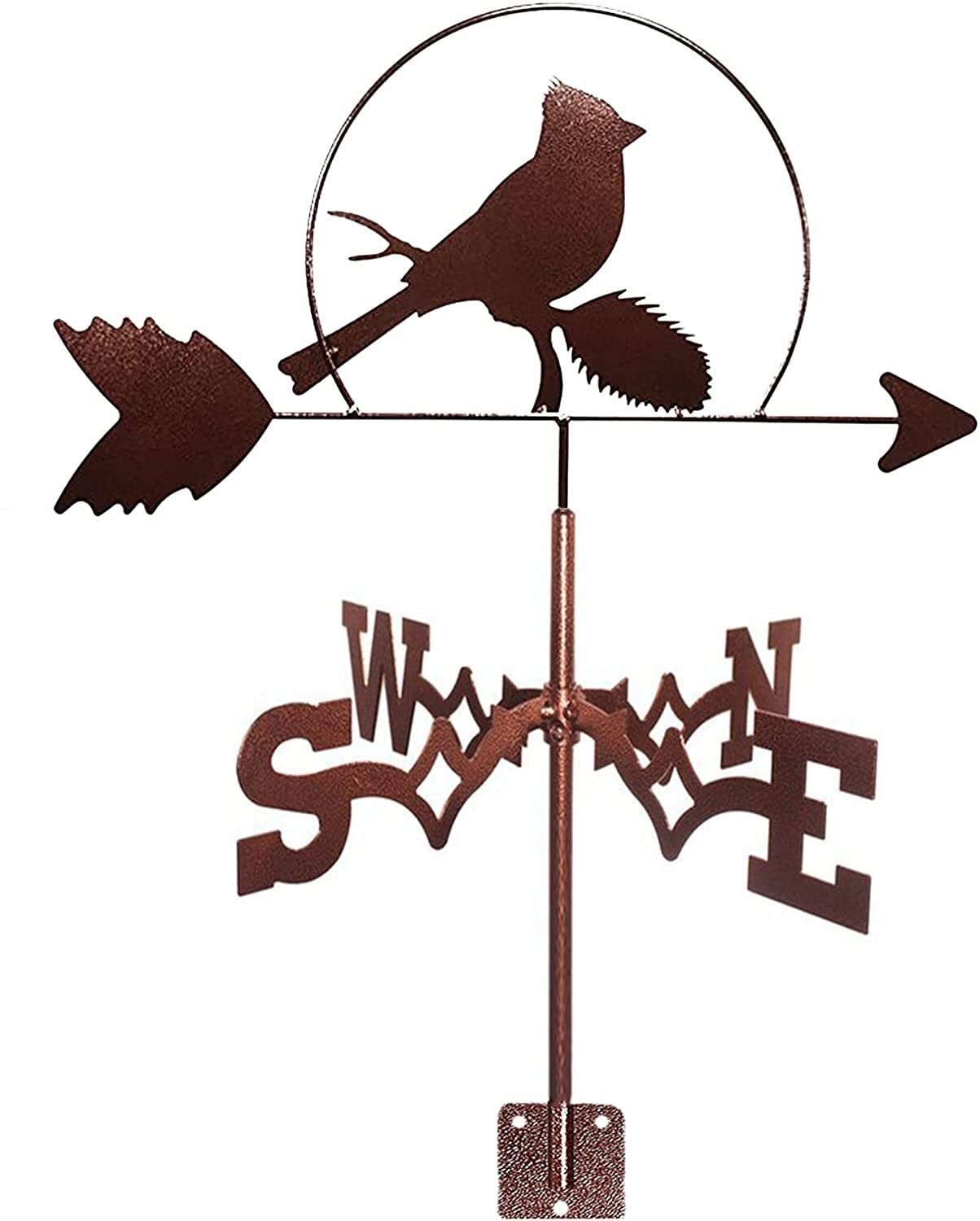 CZYLJLK Weather Vane Animal Metal Weathercock Vintage Black Weathervane Wind Direction Indicator for Outdoor Garden Roof Paddock Decoion Vane-R
