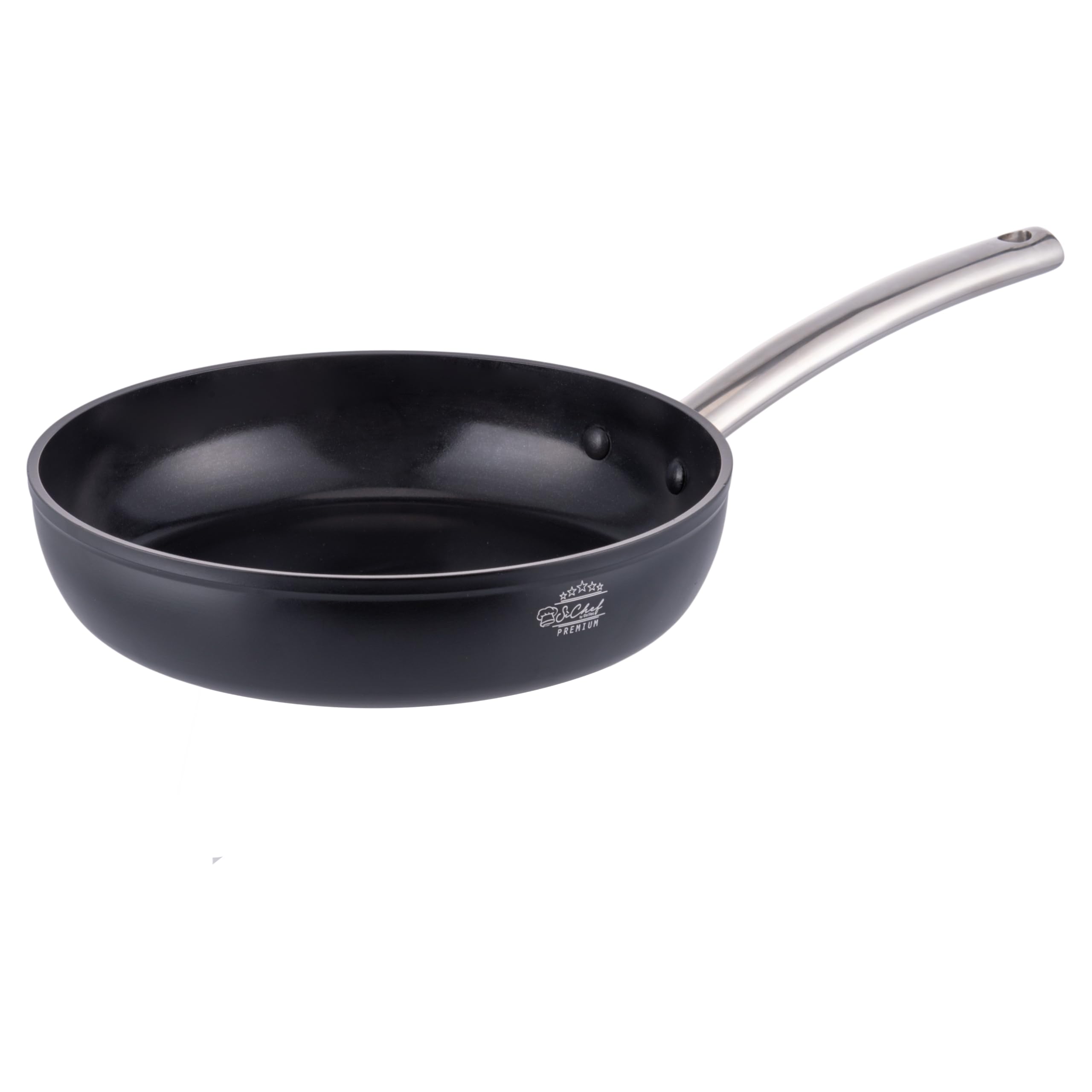 SìChef Premium 24 cm Forged Aluminium Frying Pan with Ceramic Non-Stick Coating Full Induction Base