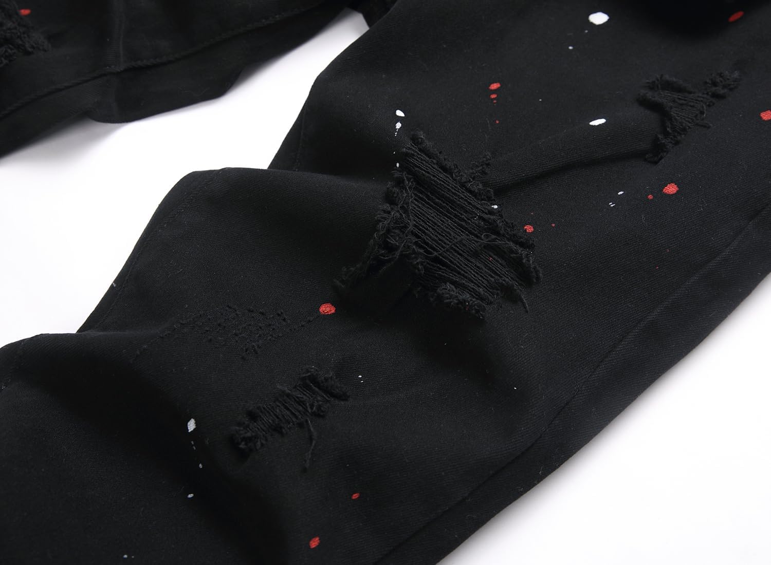 XIMXIMMTIAN Mens Slim Fit Jeans Stretch Ripped Biker Jeans for Men Fashion Straight Comfort Flex Waist Casual Denim Pants - Image 2