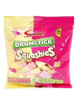 Swizzel Squashies Rhubarb & Custard 120g (Pack of 1)