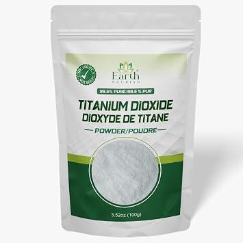 Titanium Dioxide Powder - 100g / 3.52 Oz | Cosmetic Grade Fine Powder for DIY Skincare Formulations, Soap Making & Personal Care Applications