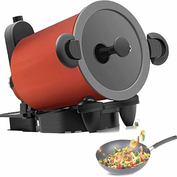 Generic 2L Automatic Stir-Fry Machine, 3.56r/min Electric Cooking Robot, Home Automatic Heating Cooker