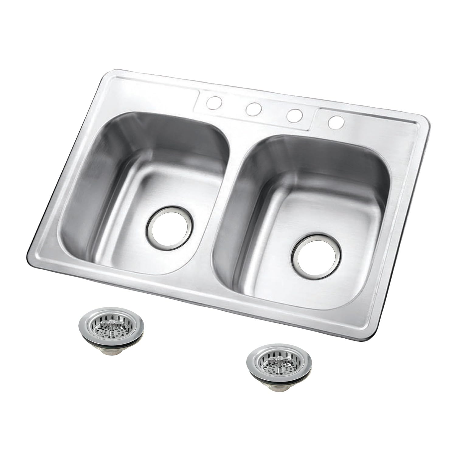 Évier de cuisine double cuve Kingston Brass 84 cm pour séparer la vaisselle et les légumes