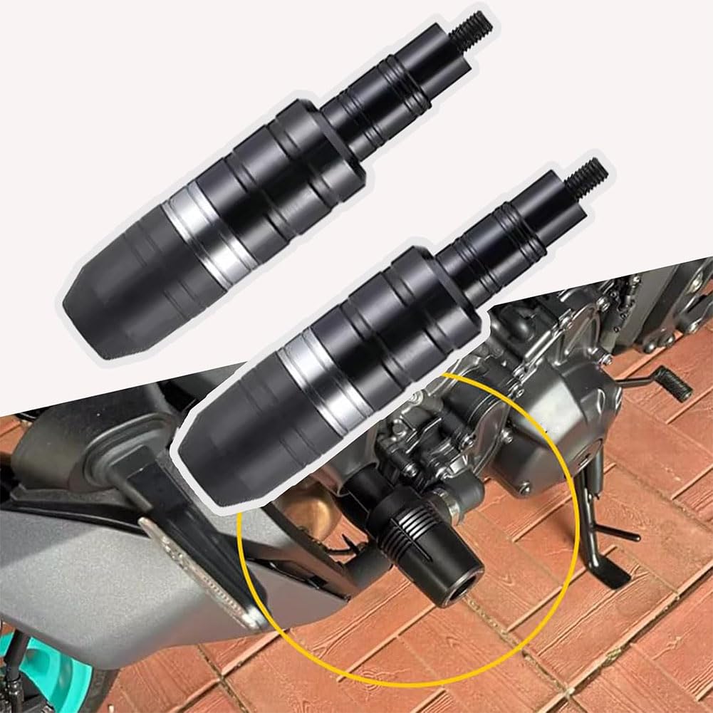 EIZOFKWM 2 Pcs Motorcycle Frame Sliders for Suzuki GSX-S 750 1000 GSX-S750 GSX-S1000, Exhaust Frame Sliders Crash Aluminum Motorcycle Frame Protections Accessories,Silver