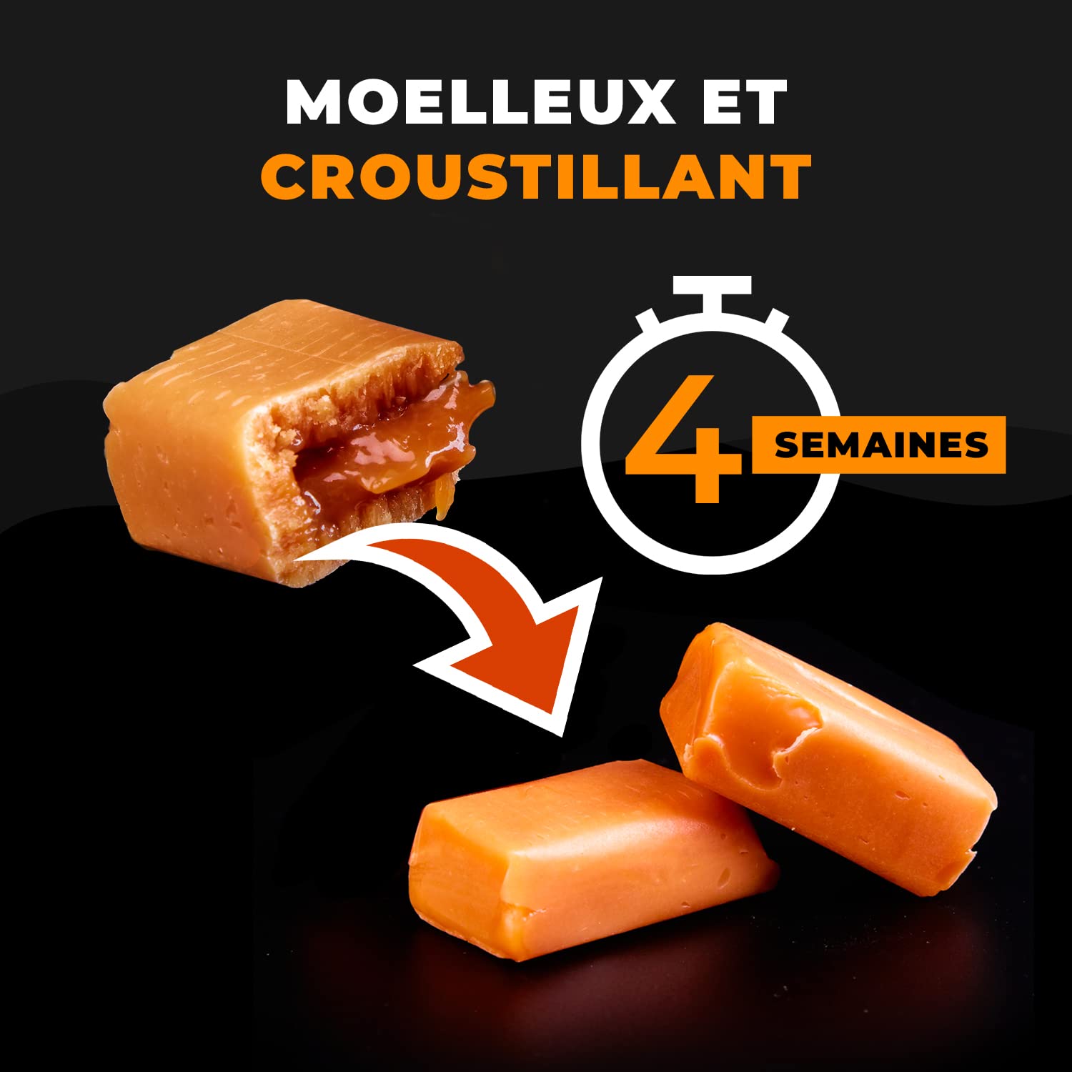 Caramels Fondants - Café Fort - Fabrication Artisanale - Bonbons Faits à la Main Fudge - Épicerie Fine Mr Fudgesto - Boîte 900g