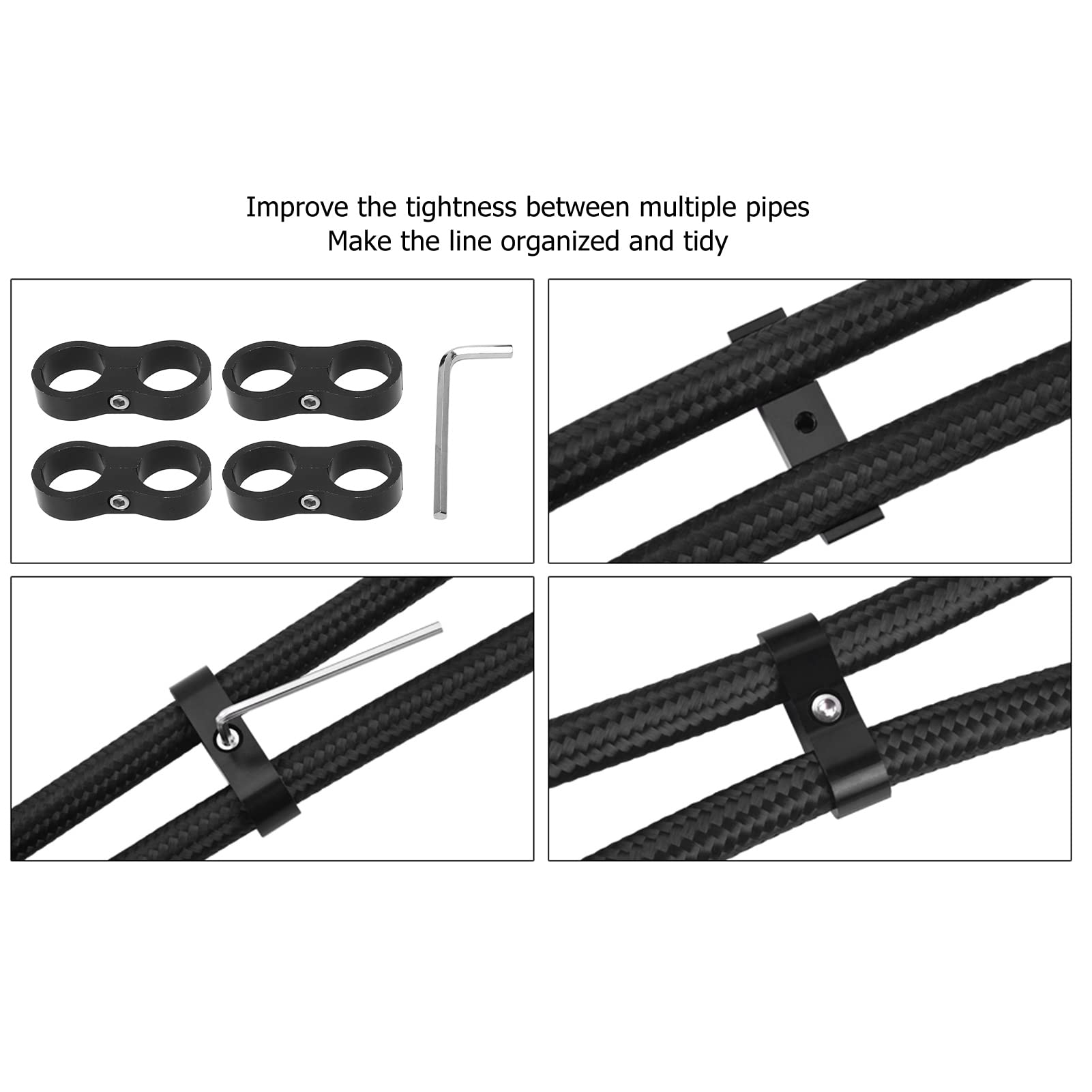 VooGenzek 12 Pezzi Tubi Del Carburante Set, 30cm Tubi Flessibili Del