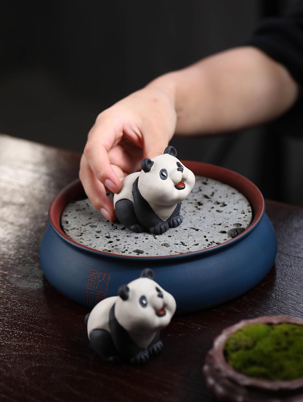 Amazon.co.jp: OBOROZUKI インテリア 置物 オブジェ 茶道 道具 茶寵 