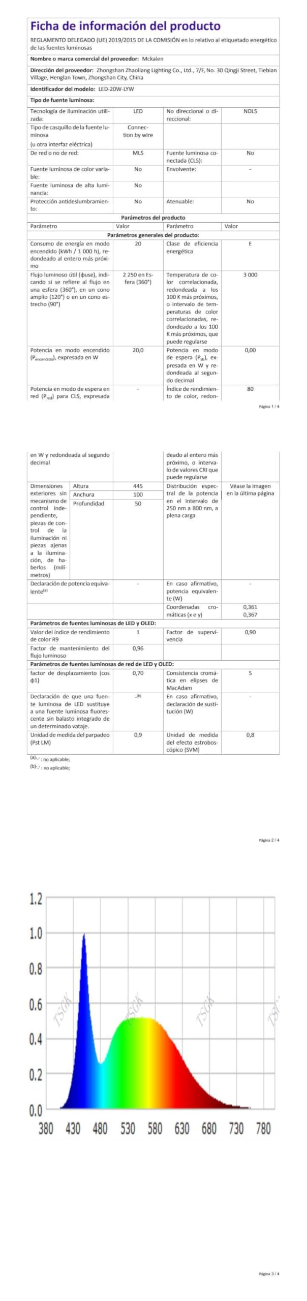 Applique da Parete Interno LED, 20W Bianca Lampada da Parete Moderna 2250LM, 44.5CM Lampada a Muro LED Creativo Camera da Letto per Bagno Soggiorno Scale Corridoio, Bianco Caldo 3000K
