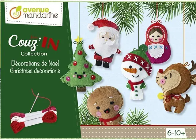 Kit de Couture Enfant - 6 Personnages Mini Couz'in Noël à Coudre - My Mandarine