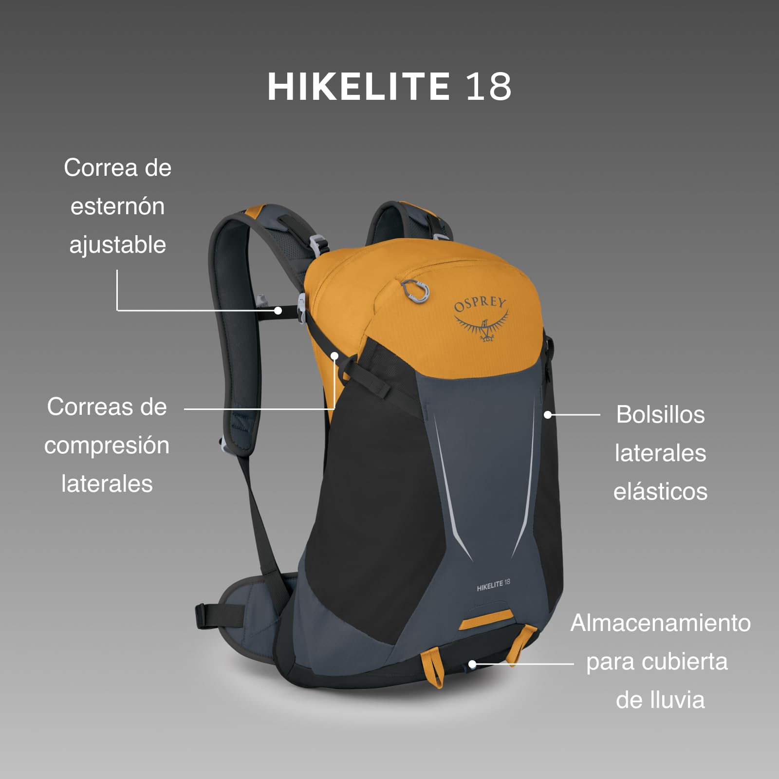 Osprey Hikelite 18 Backpack Unisex adulto