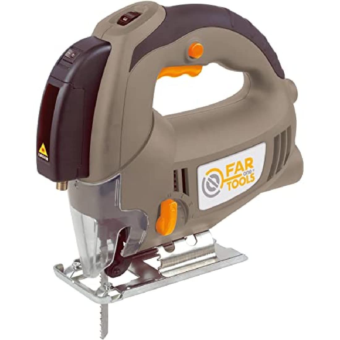 Fartools One Scie Sauteuse 610W pendulaire 3 positions, visée laser, base inclinable à 45°, vitesse variable 0-3000cp/min