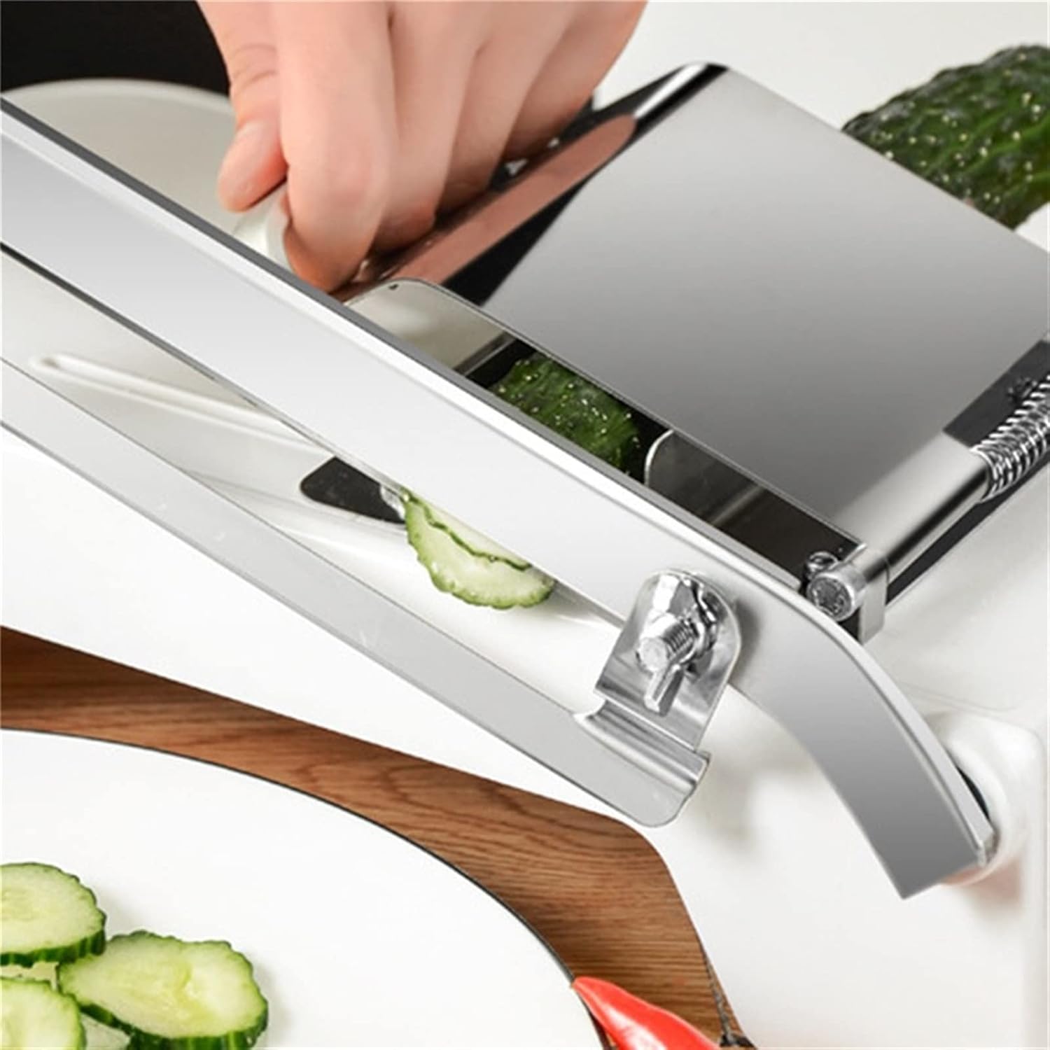 Mandolines Home Kitchen Frozen Meat Slicer Manual Stainless Steel Food Cutter Slicing Machine Automatic Delivery Nonslip Handle